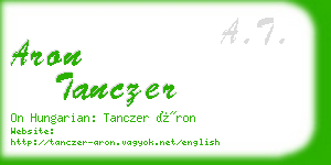 aron tanczer business card